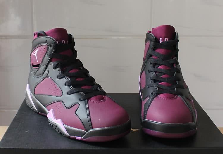 Air Jordan 7 Black And Purple Women 3