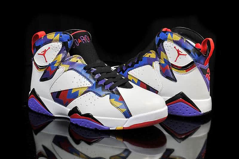 Air Jordan 7 White And Purple Men 2