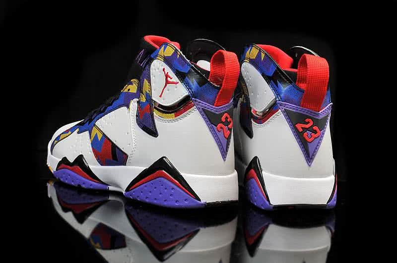 Air Jordan 7 White And Purple Men 4