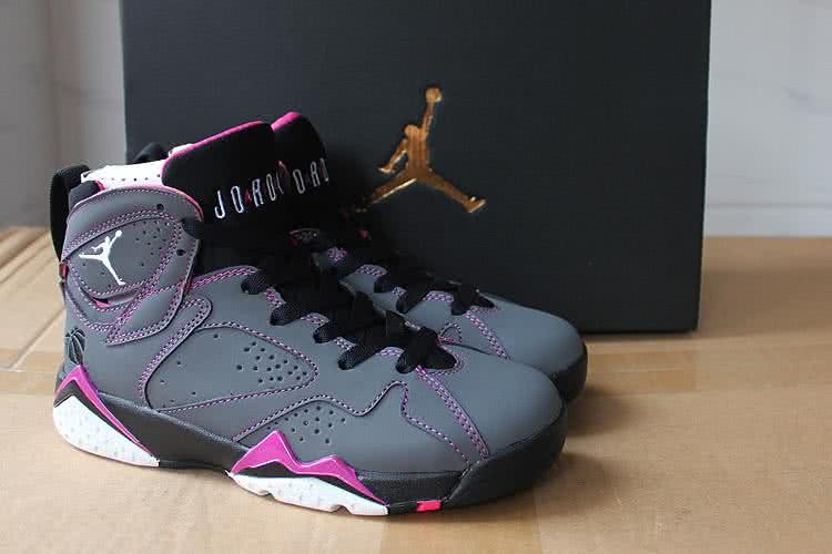 Nike Air Jordan 7 Verde GS Grey And Purple Women 1