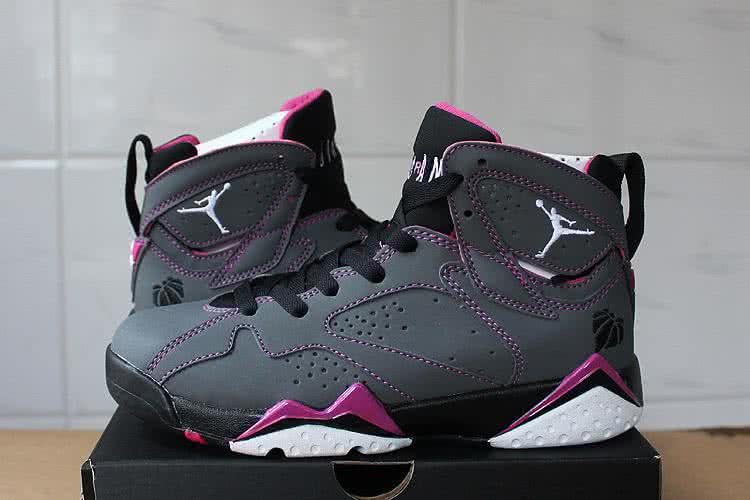 Nike Air Jordan 7 Verde GS Grey And Purple Women 4