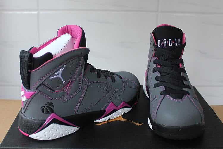 Nike Air Jordan 7 Verde GS Grey And Purple Women 5