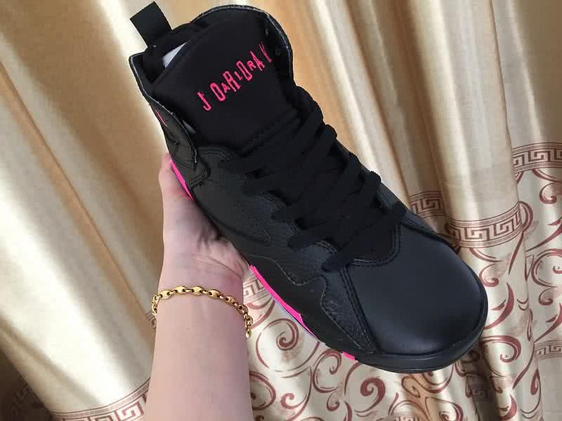 Air Jordan 7 Black And Pink Women 4