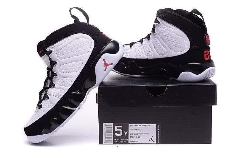 Air Jordan 9 Black And White Women 6