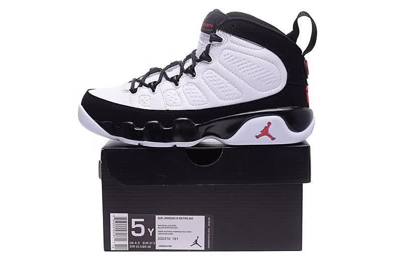 Air Jordan 9 Black And White Women 7