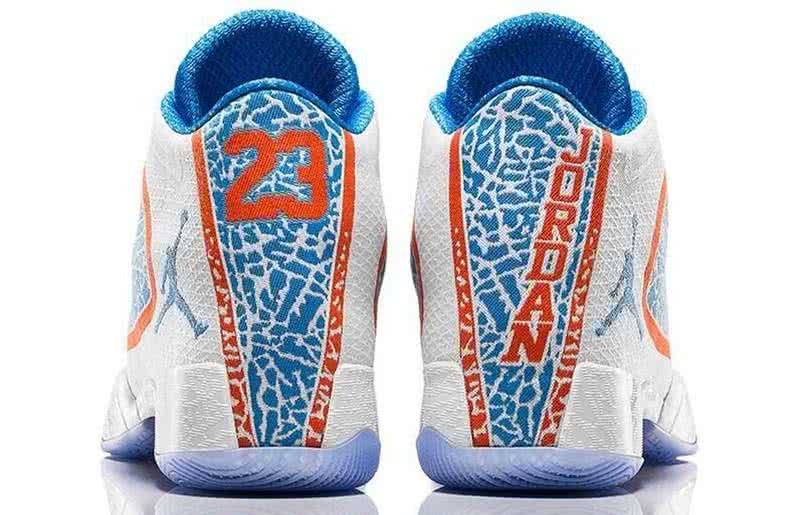 Air Jordan 9  White And Orange Men 3