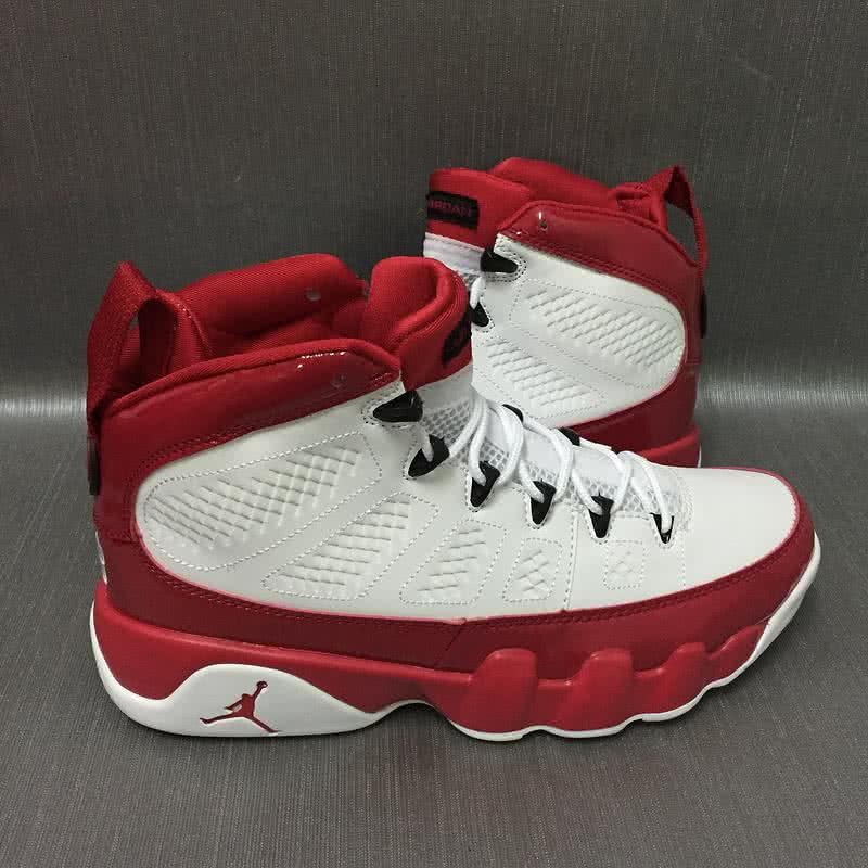 Air Jordan 9 Red And White Men 4