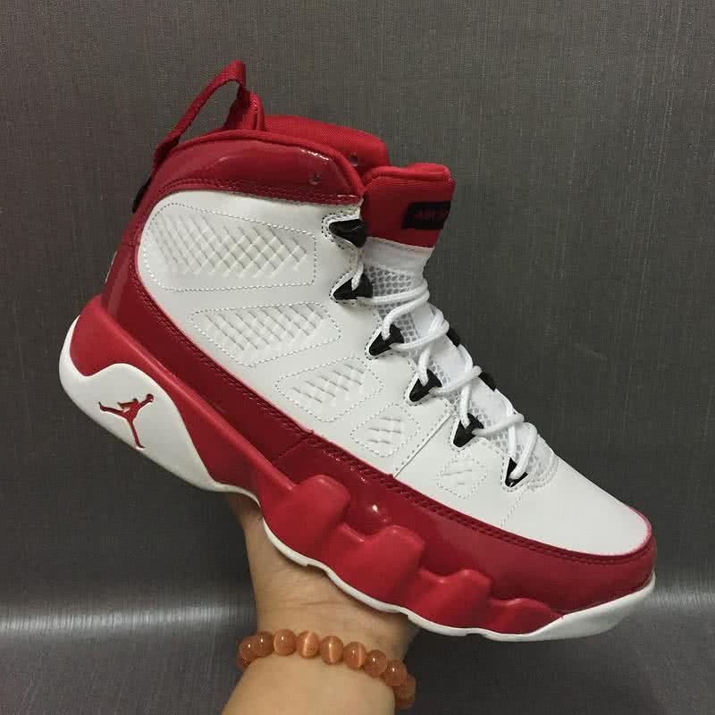 Air Jordan 9 Red And White Men 3