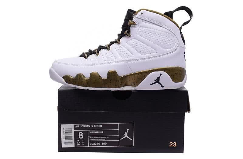 Air Jordan 9 White And Brown Men 7