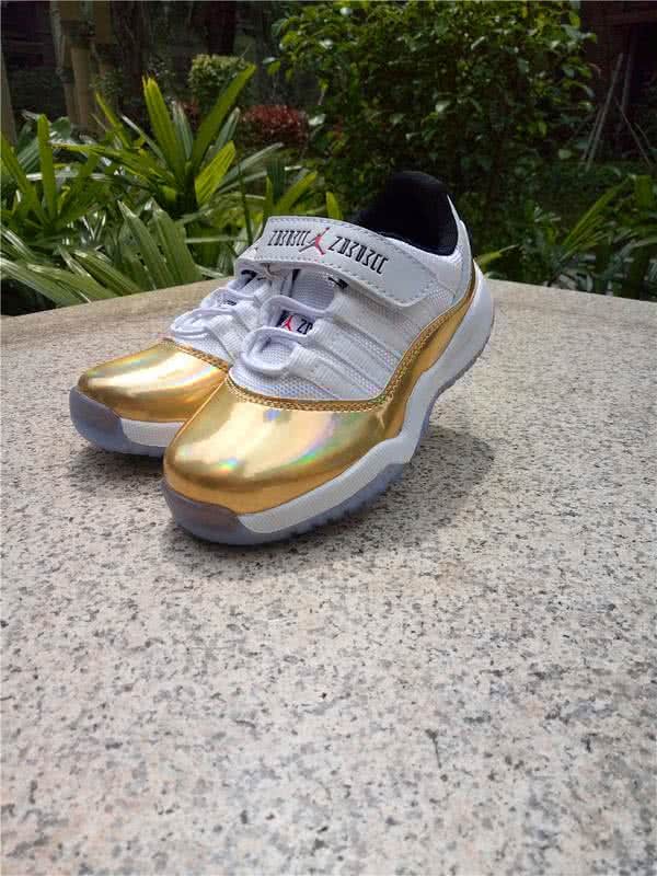 Air Jordan 11 Kids White And Golden 3
