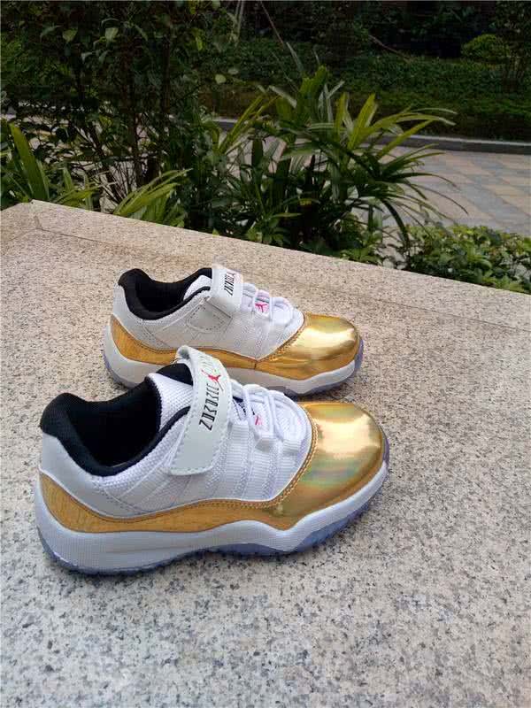 Air Jordan 11 Kids White And Golden 5