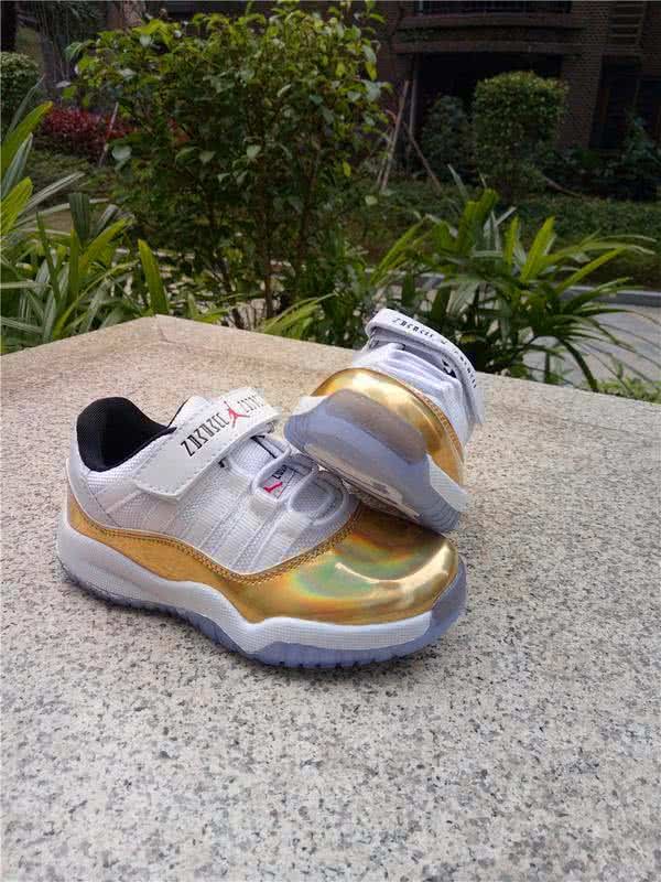 Air Jordan 11 Kids White And Golden 6