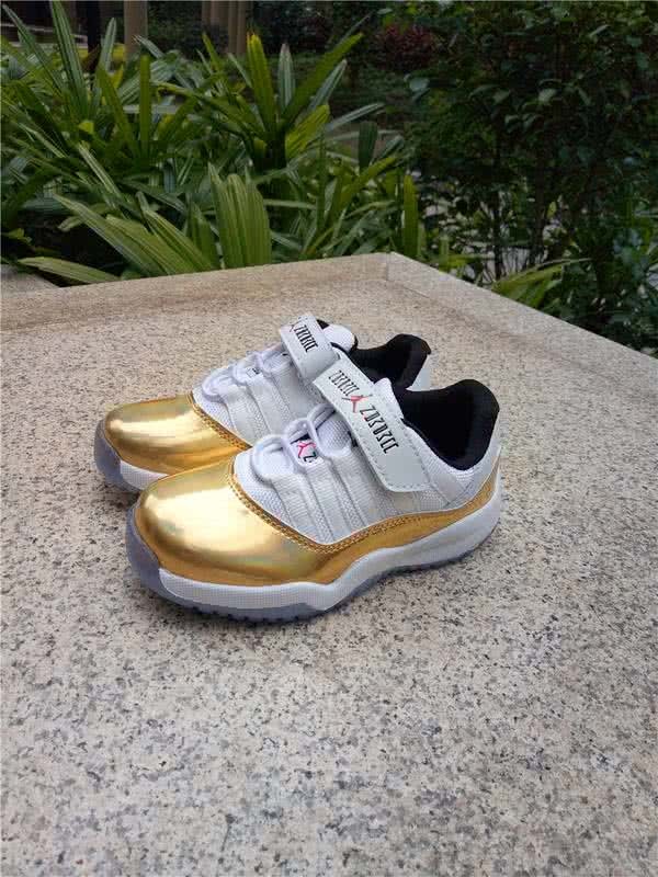 Air Jordan 11 Kids White And Golden 7
