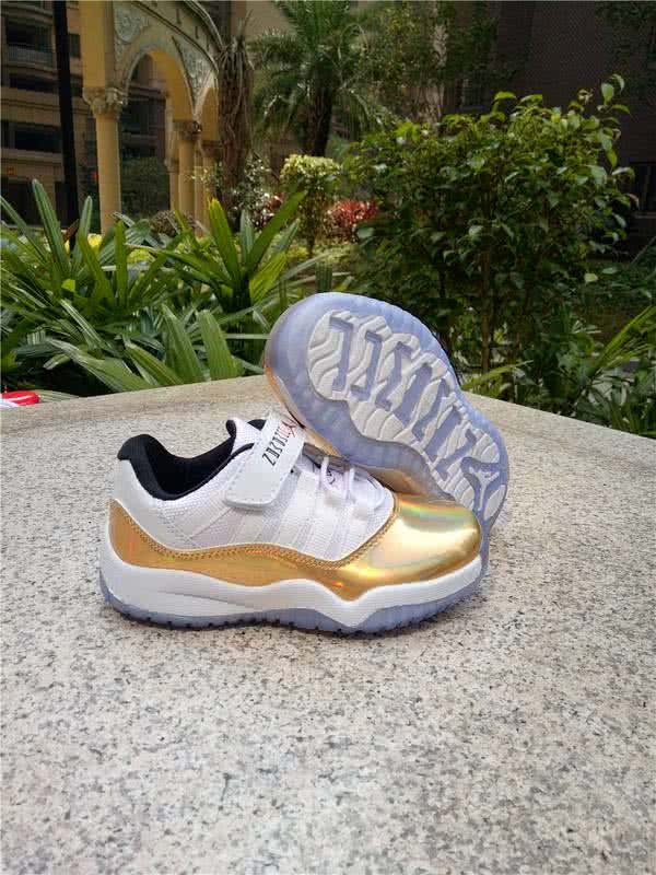 Air Jordan 11 Kids White And Golden 1