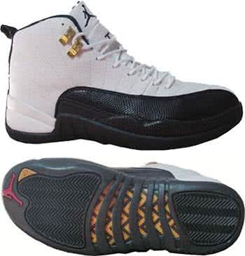 Air Jordan 12 White Upper And Black Sole Men 1