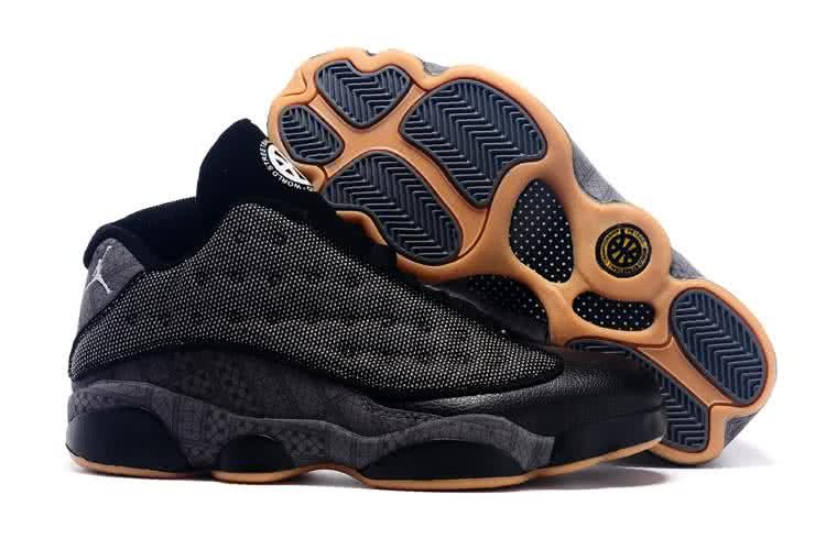 Air Jordan 13 Low All Black Upper Yellow And Black Sole Men 1