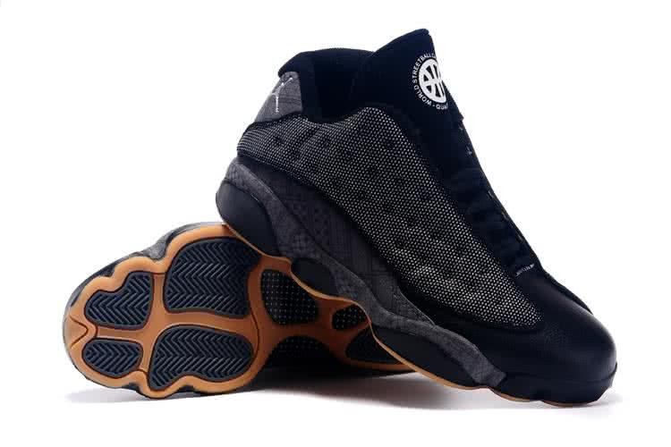 Air Jordan 13 Low All Black Upper Yellow And Black Sole Men 5