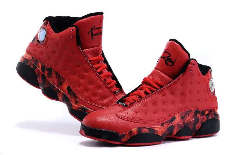 Air Jordan 13 Ray Allen-Heat Red And Black Men 8
