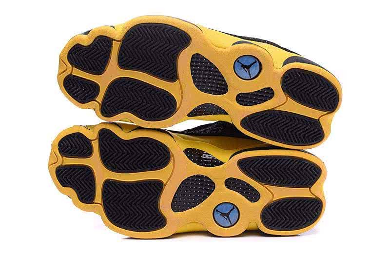 Air Jordan 13 Fabric Black And Yellow Men 2
