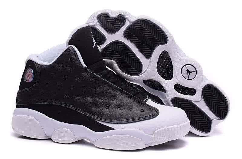 Air Jordan 13 Fabric Black Upper White Sole Men 1