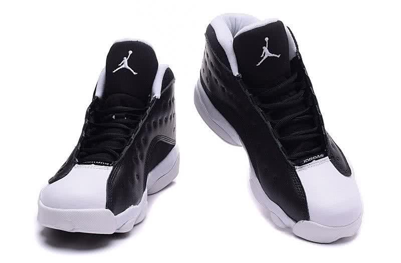 Air Jordan 13 Fabric Black Upper White Sole Men 2