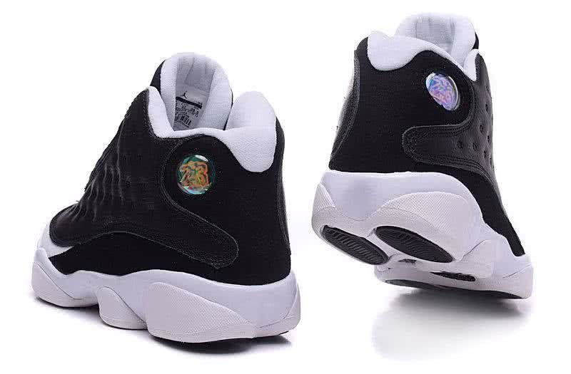 Air Jordan 13 Fabric Black Upper White Sole Men 5
