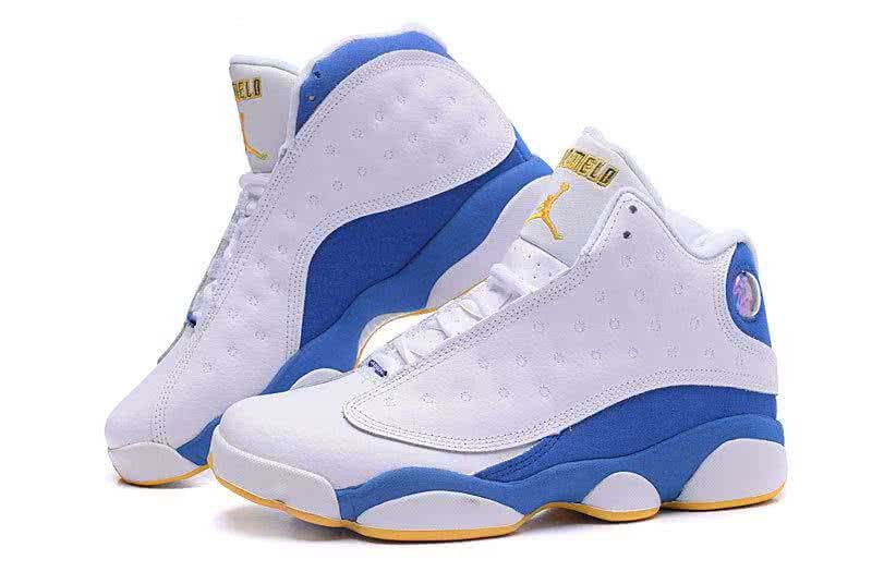 Air Jordan 13 White Sky Blue And Yellow Men 4
