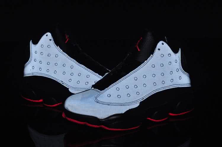 Air Jordan 13 Kids Black And White Upper Red Sole 2