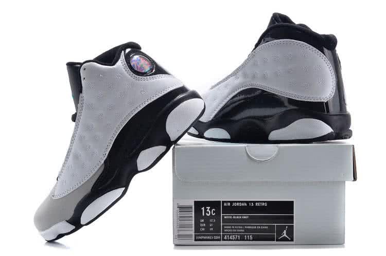 Air Jordan 13 Kids White Black And Creamy 4