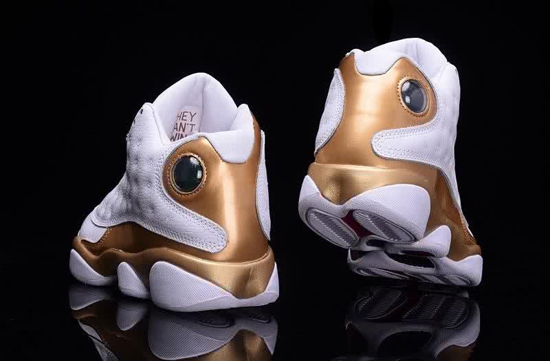 Air Jordan 13 White And  Golden Men 7