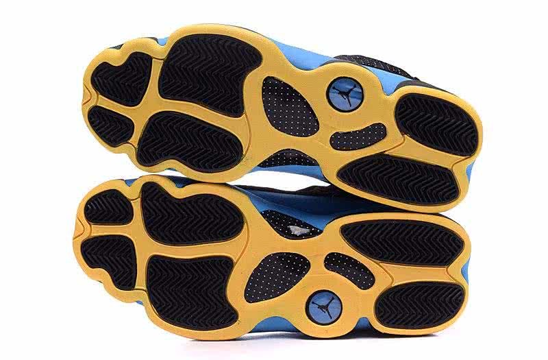 Air Jordan 13 Black Blue And Yellow Men 3