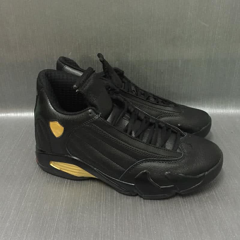 Air Jordan 14 Black And Gold Men 5