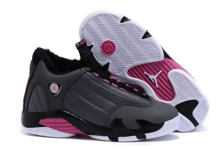 Air Jordan 14 Black And Purple Women 1
