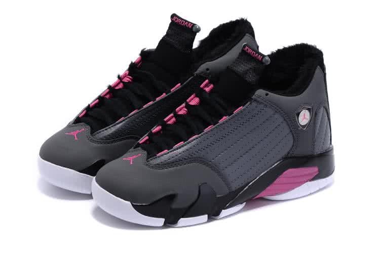 Air Jordan 14 Black And Purple Women 3