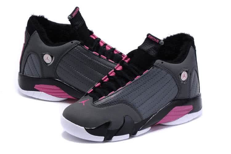 Air Jordan 14 Black And Purple Women 4