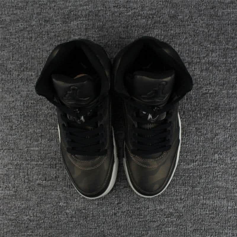 Air Jordan 5 Premium Heiress Metallic Field Black And White Womne/Men 2