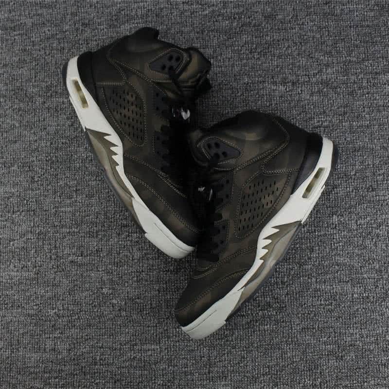 Air Jordan 5 Premium Heiress Metallic Field Black And White Womne/Men 1