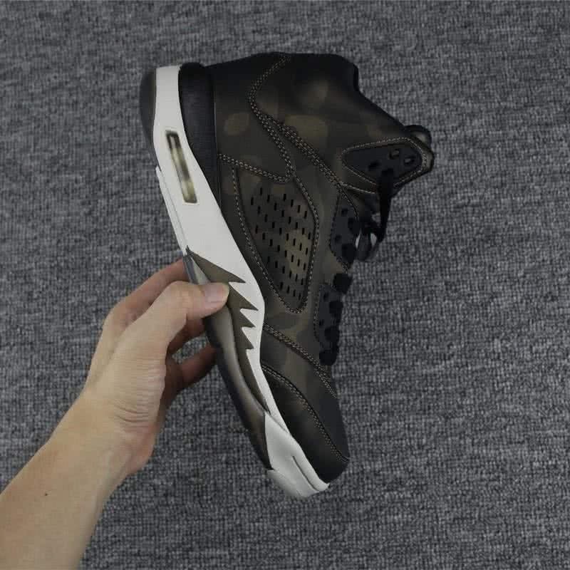 Air Jordan 5 Premium Heiress Metallic Field Black And White Womne/Men 5