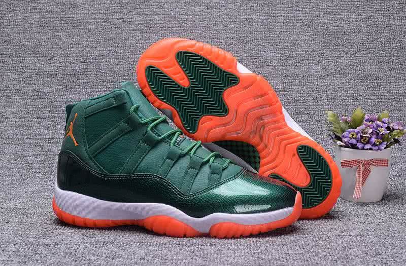 Air Jordan 11 Green Upper Red And White Sole Men 1