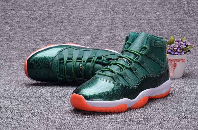 Air Jordan 11 Green Upper Red And White Sole Men 7