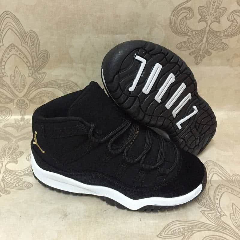 Air Jordan 11 Black Upper And Golden Logo 1