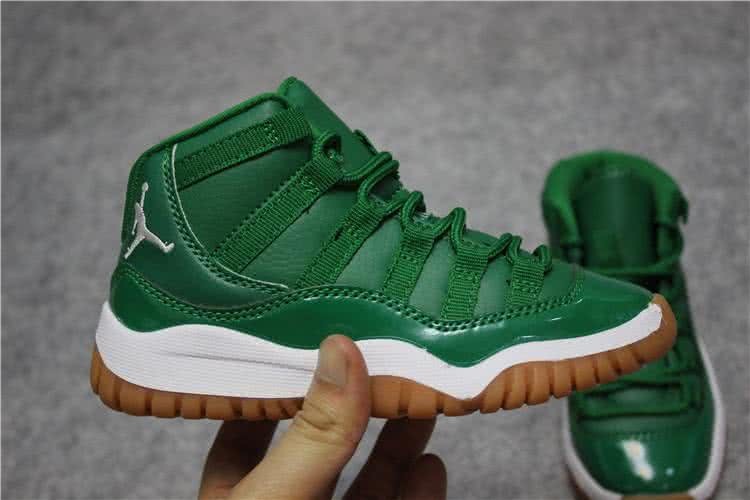 Air Jordan 11 Kids Green Upper 5