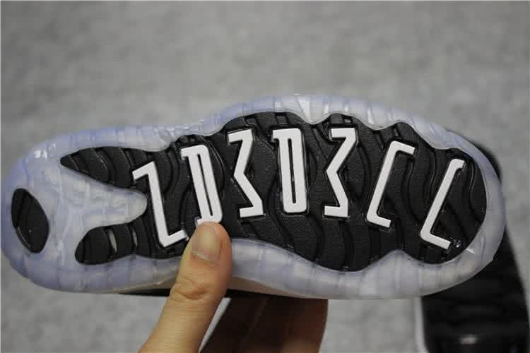 Air Jordan 11 Kids Black Upper White Sole 9