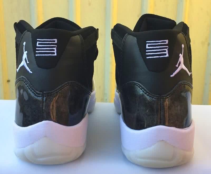 Air Jordan11 Black Upper And White Sole Men 4