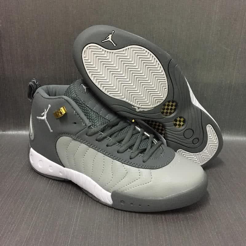 Air Jordan 12 Grey And White Men 1