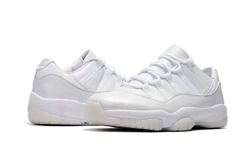 Air Jordan 11 All White Snakeskin Men 4