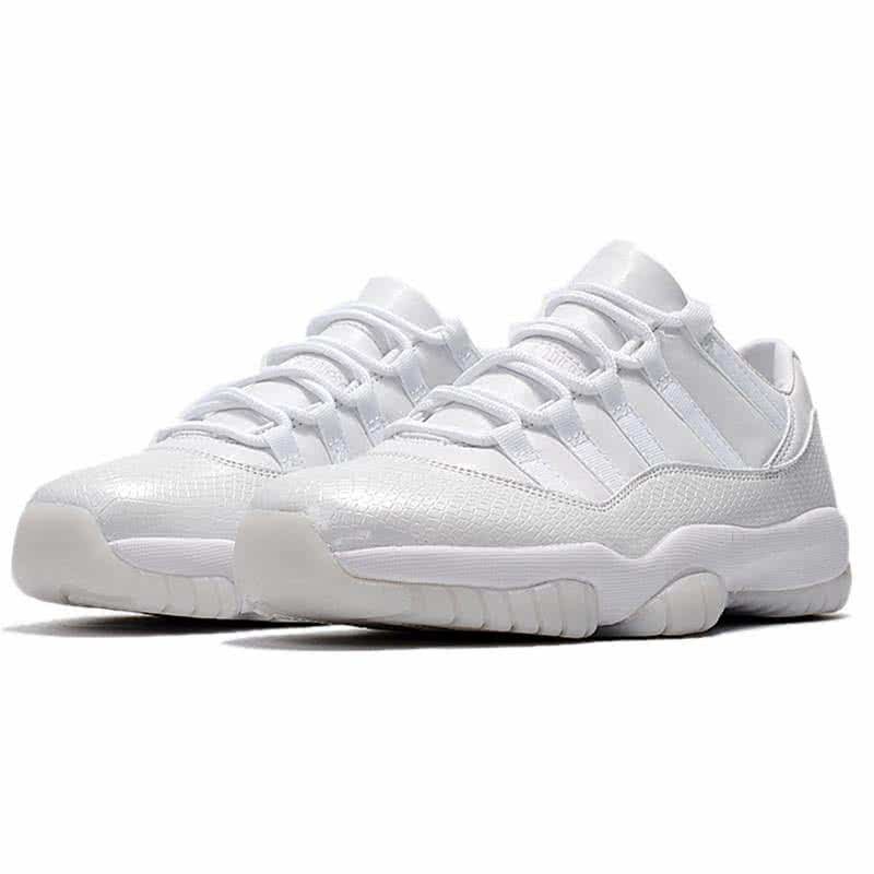 Air Jordan 11 All White Snakeskin Men 8
