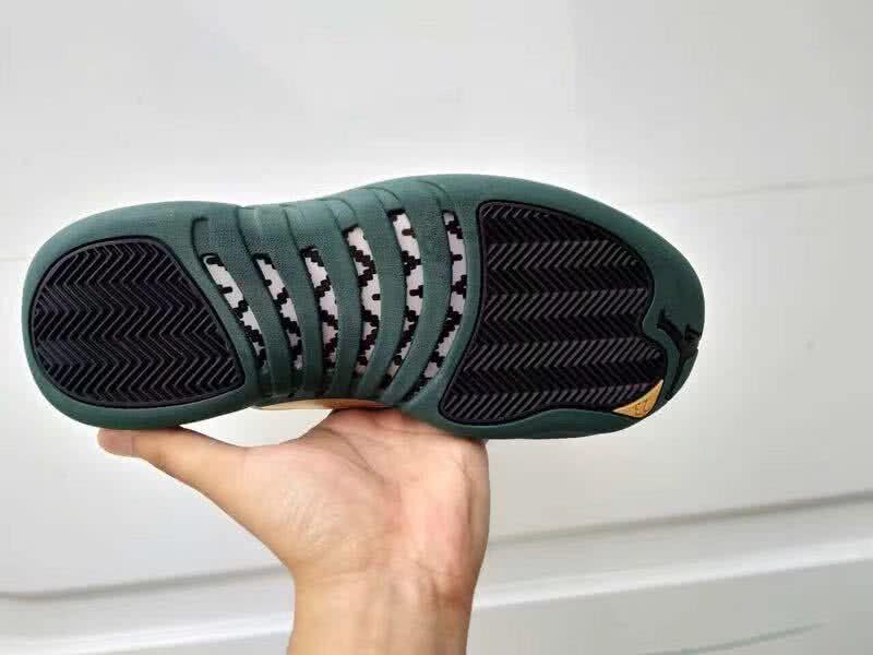 Air Jordan 12 Atrovirens Black And Golden Men 2