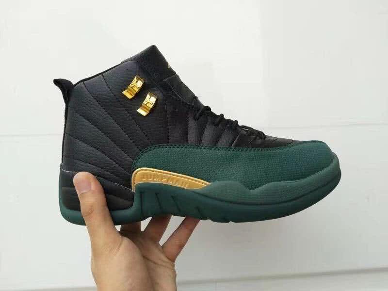 Air Jordan 12 Atrovirens Black And Golden Men 1