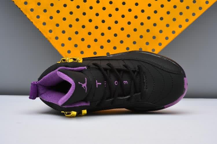 Air Jordan 13 Kids Black Upper And Purple Sole 2